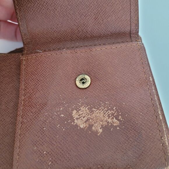 Vintage Louis Vuitton Men's LV Brown Bi-Fold Leather Wallet Monogram Fair Retro - Picture 6 of 13